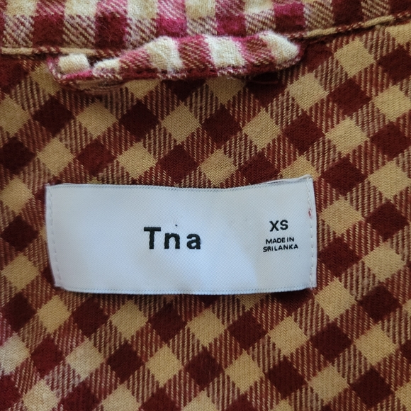 Aritzia Tna Brisco Blouse Checkered Flannel Button Down - Picture 7 of 10